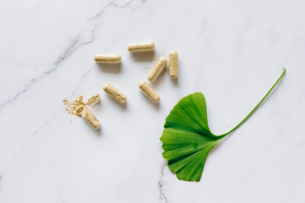 Ginkgo Leaf and Capsules
