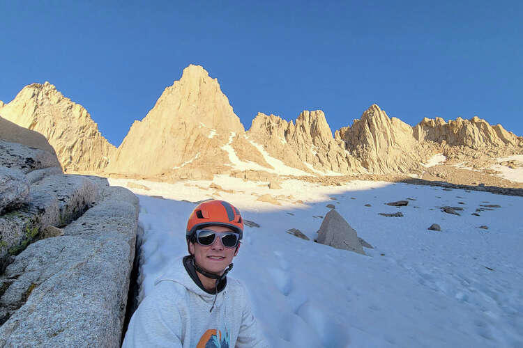 Zane Wach seen on a snowy mountain 