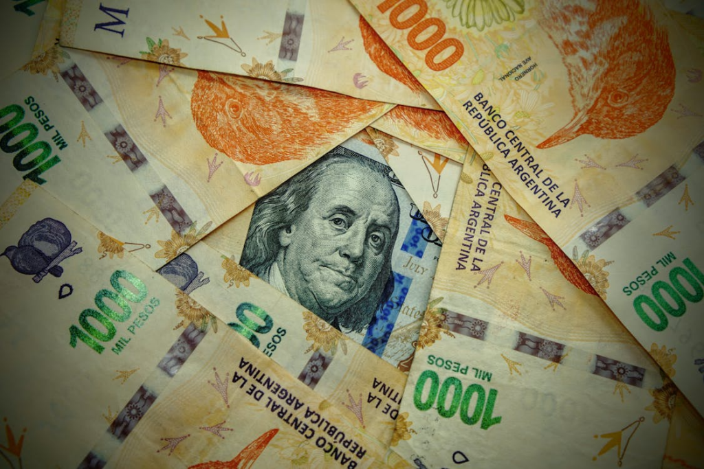 Dollar among Pesos from Argentina
