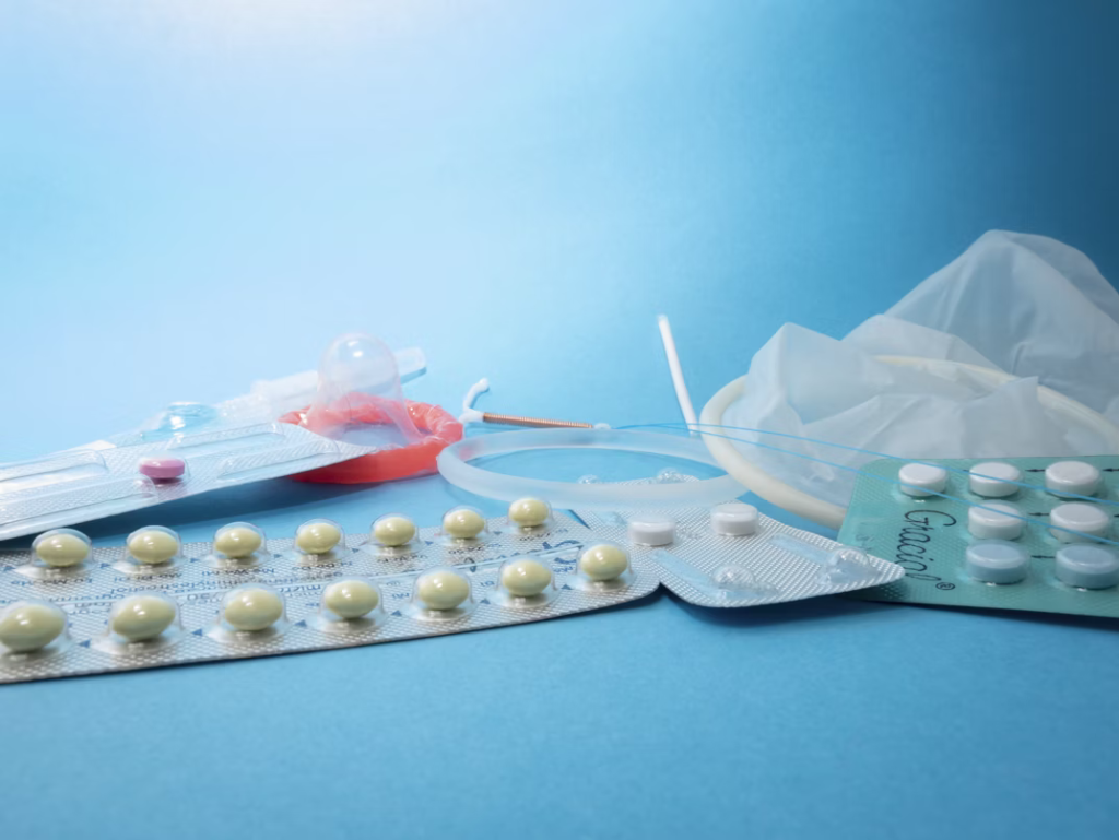 Various contraceptive methods including pills and devices.
