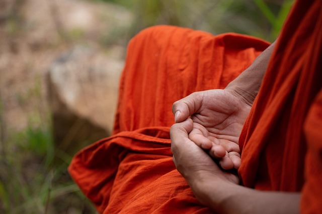 person meditating with good posture