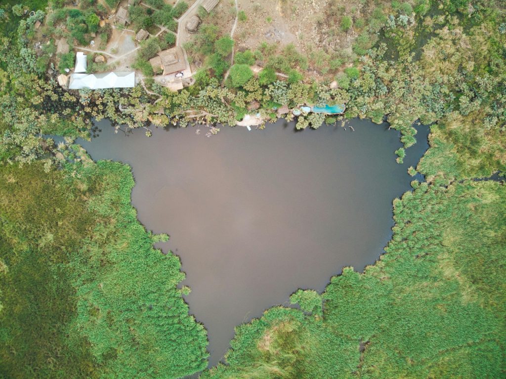 Drone Shot of Lake