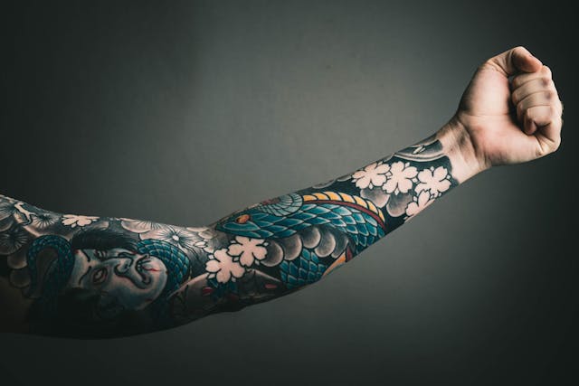 tattoed arm