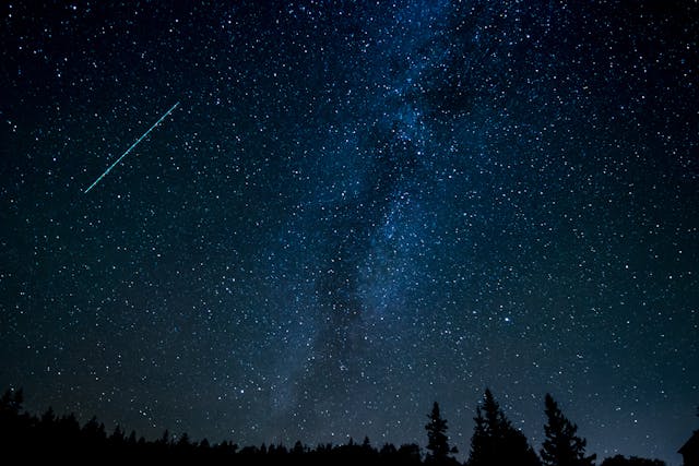 comet in the night sky