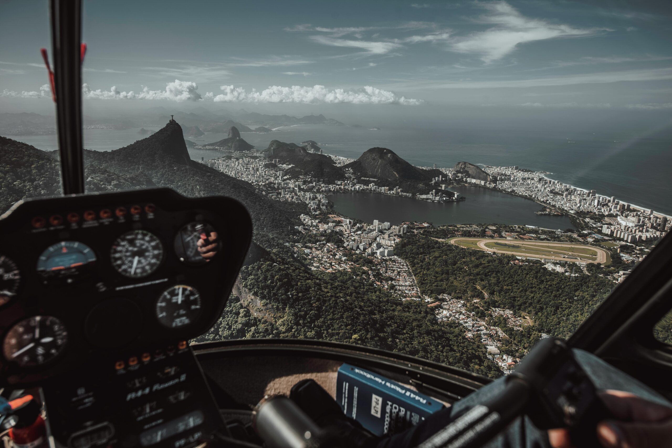 plane flying over Rio de Janeiro