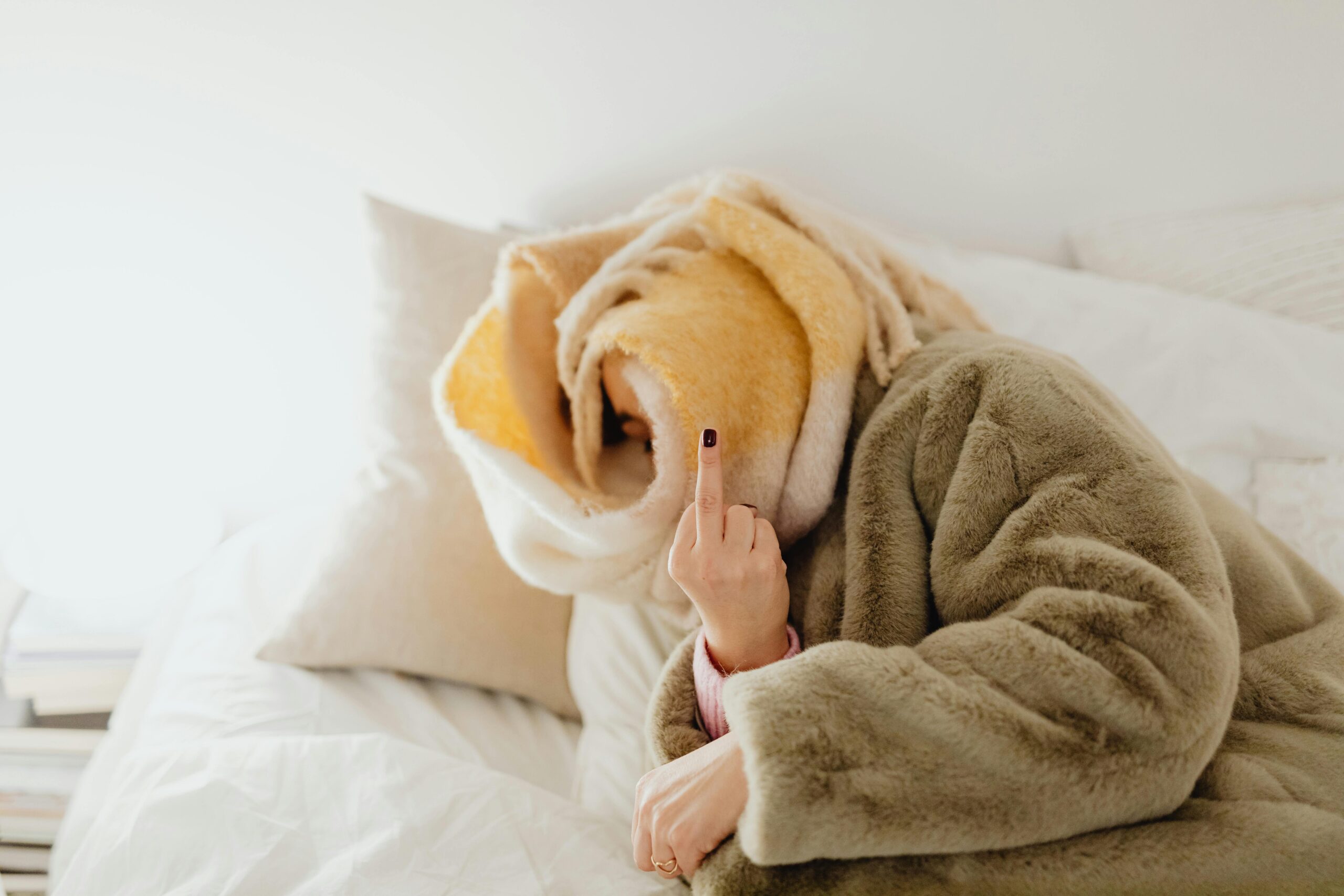 A Woman Flashing the Middle Finger