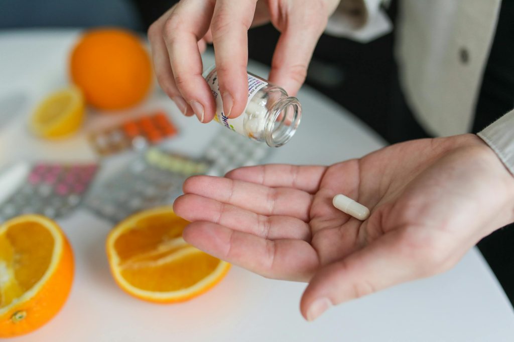 Person Taking Pill

