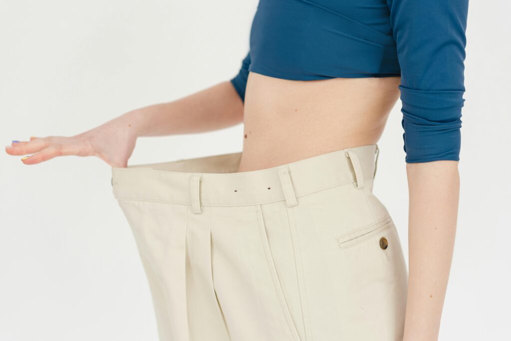 Woman who has lost weight
