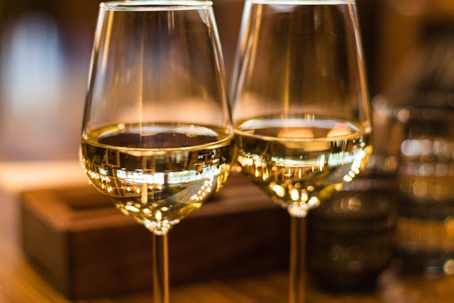two glasses of wine