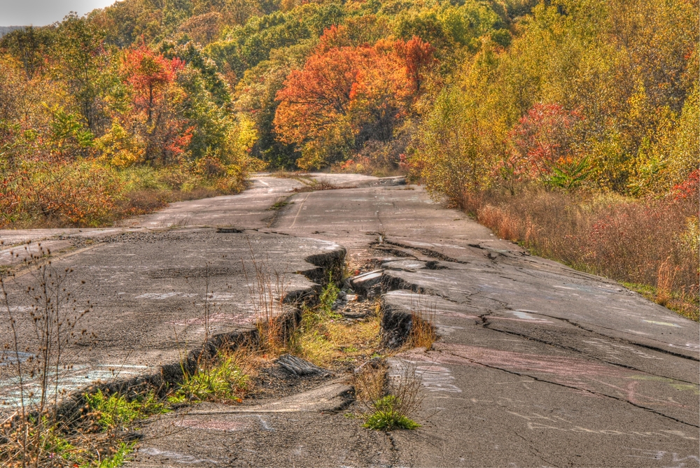 Graffiti Highway in Centralia, Pennsylvania 