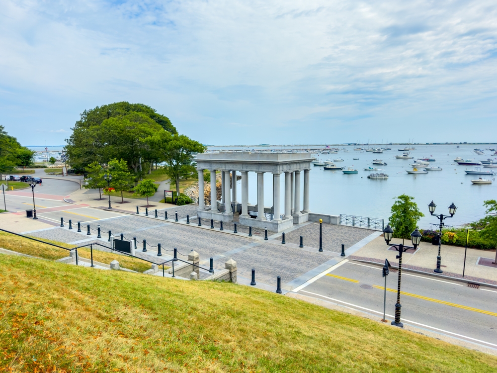 Stock image Plymouth Rock Massachusetts USA
