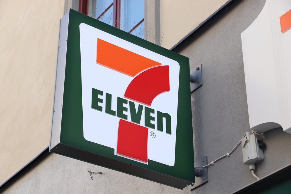 STOCKHOLM, SWEDEN - AUGUST 24, 2018: 7-Eleven convenience store in Stockholm, Sweden. 7-Eleven is world's largest licensor of convenience stores, with more than 46,000 shops.
