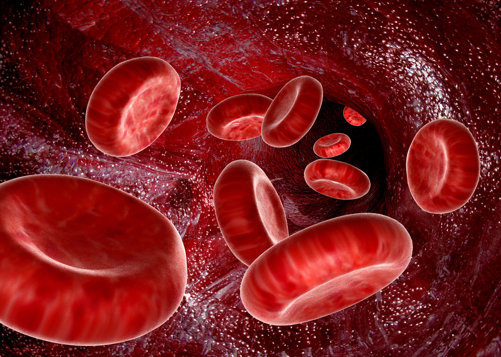 Streaming blood.