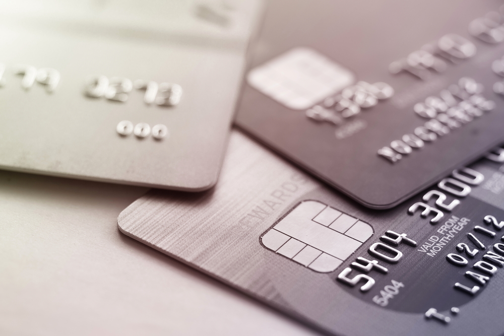 Credit card shopping closeup shot for background,selective focus