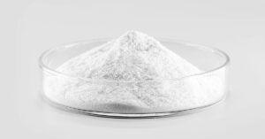 White powder in petri dish