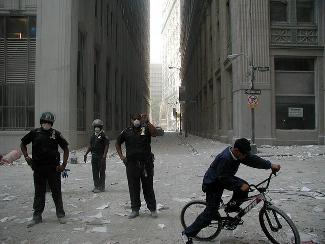 police near buildings