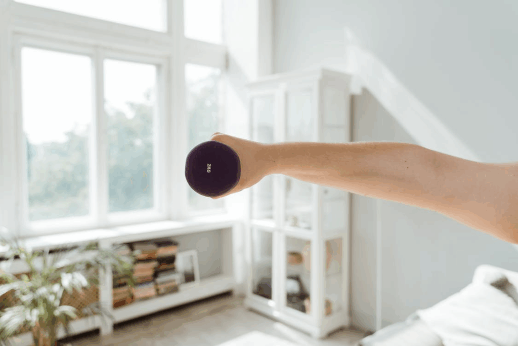 A Person Lifting a Dumbbell