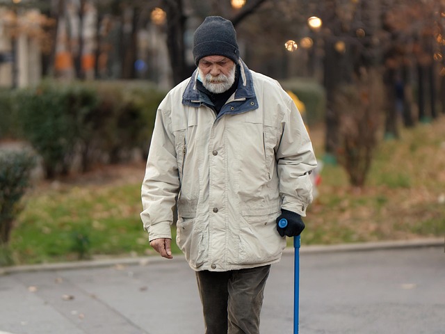 old man walking