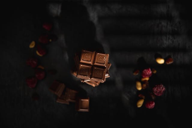 dark chocolate and nuts