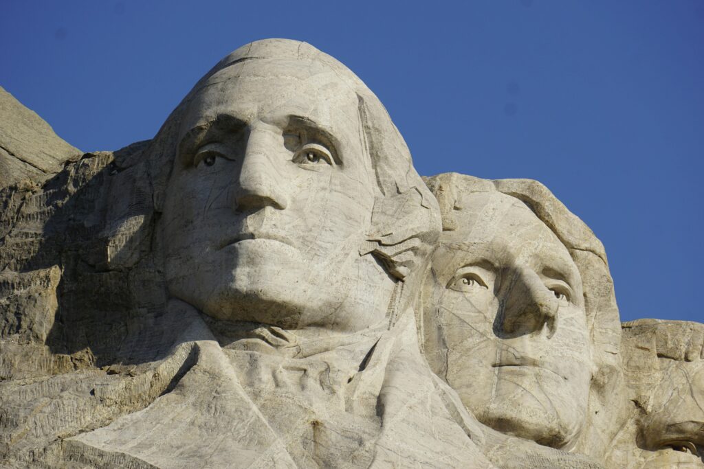 Close-Up Shot of Mount Rushmore
