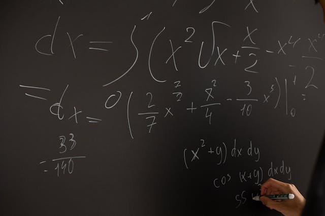 equation on blackboard