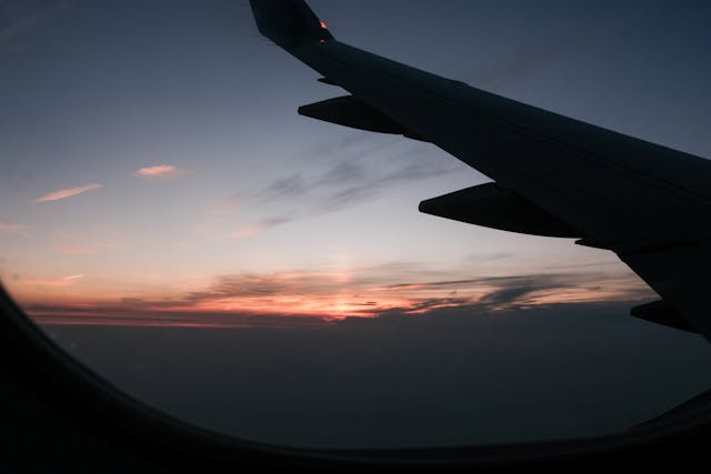 view from jet window