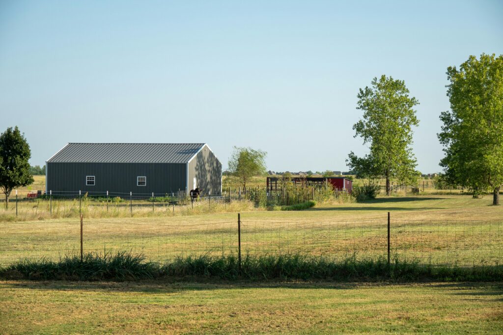 Rural Farm Landscape in Oklahoma
