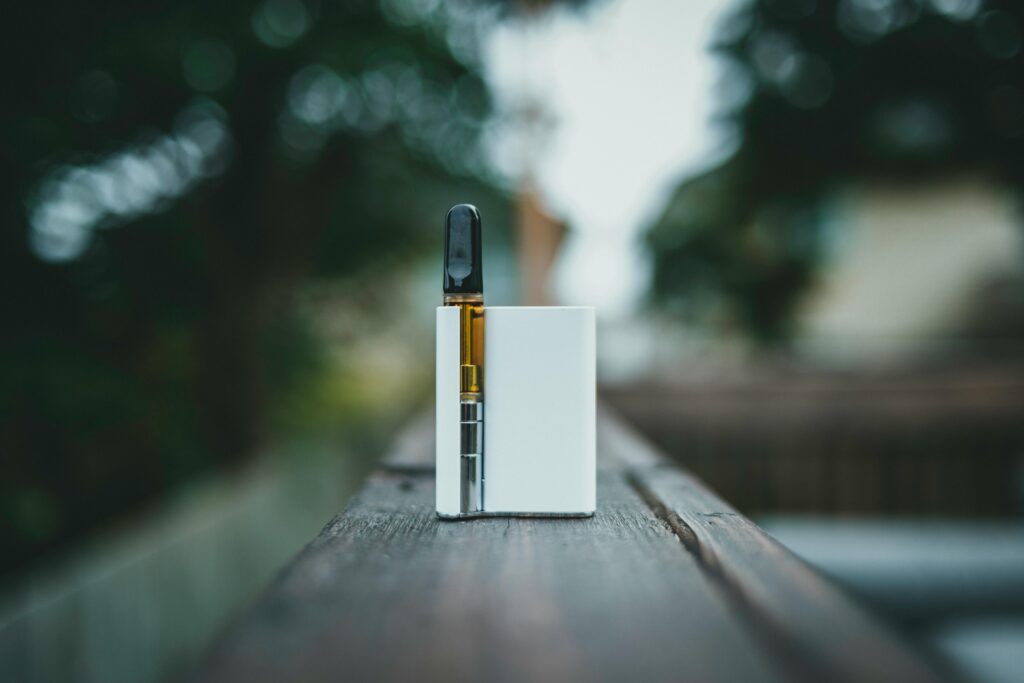 A White Cased Electronic Vape
