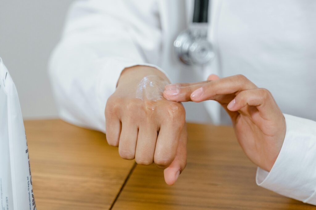 Hand cream application