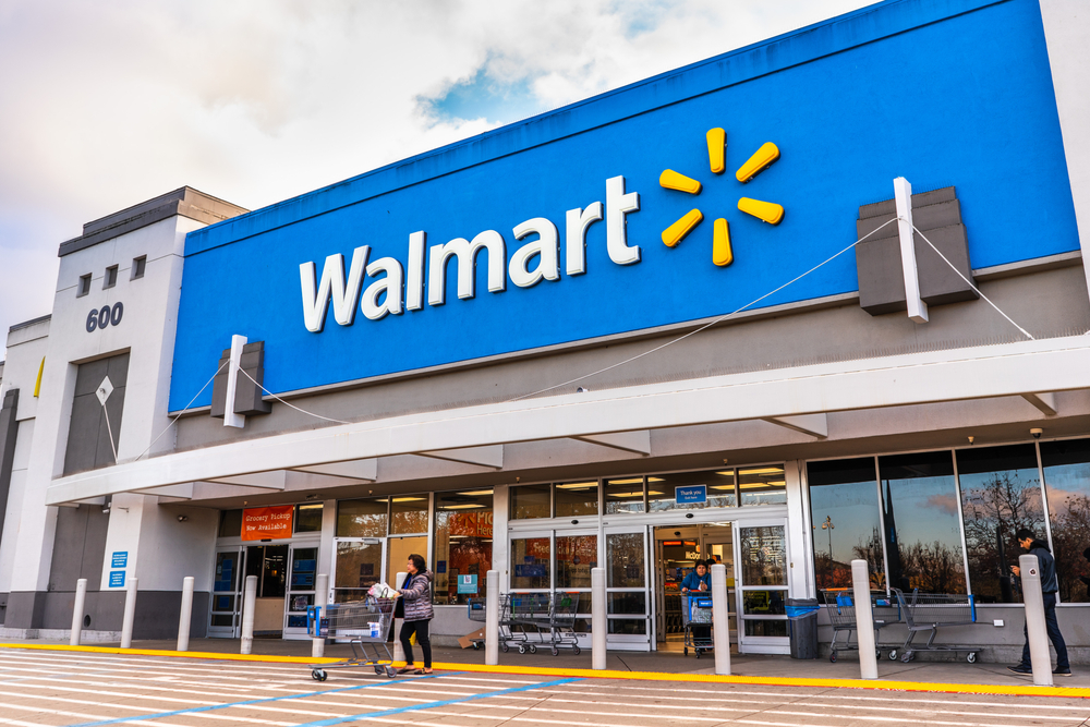 Jan 9, 2020 Mountain View / CA/ USA - People shopping at a Walmart store in south San Francisco bay area
