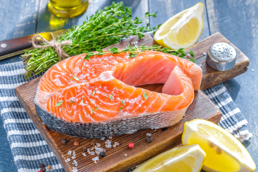 Raw salmon