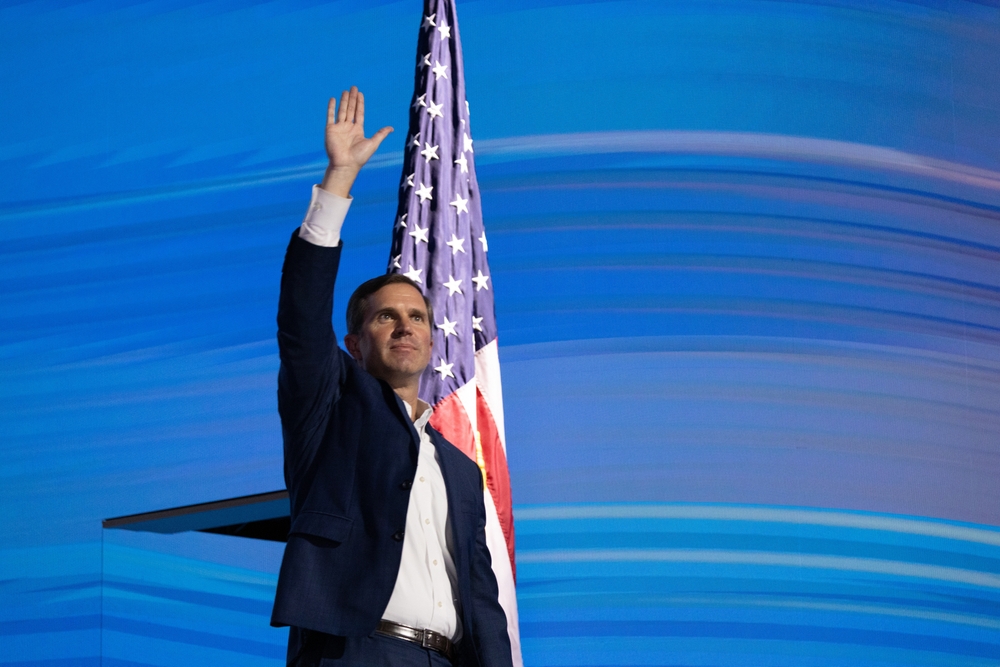 Chicago, Illinois, August 19, 2024: Kentucky Governor Andy Beshear at the Democratic National Convention.