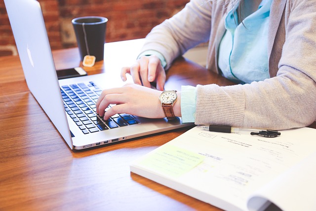 person sitting at desk working