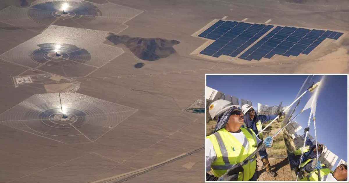 The major power plant in California Solar closes after the work fall The major power plant in California Solar closes after the work fall