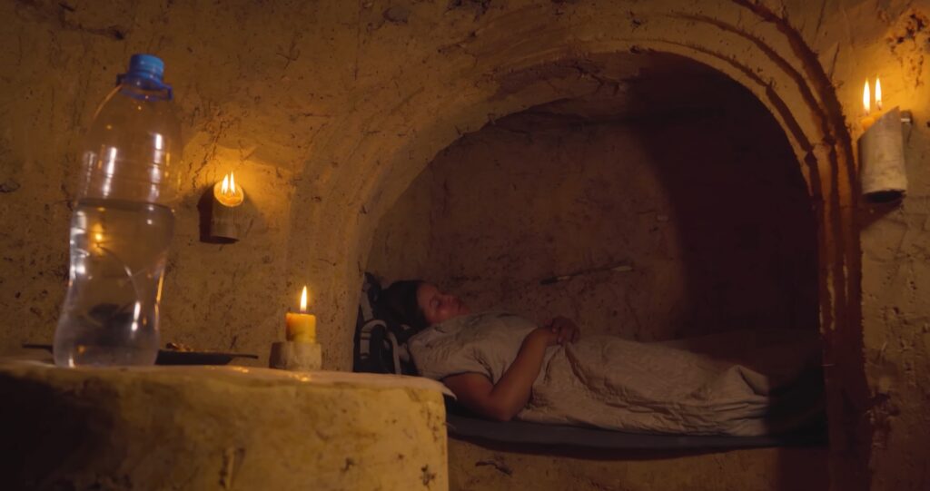 woman sleeping in home