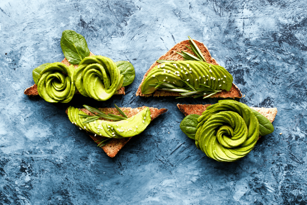 toast with healthy fats and avocados