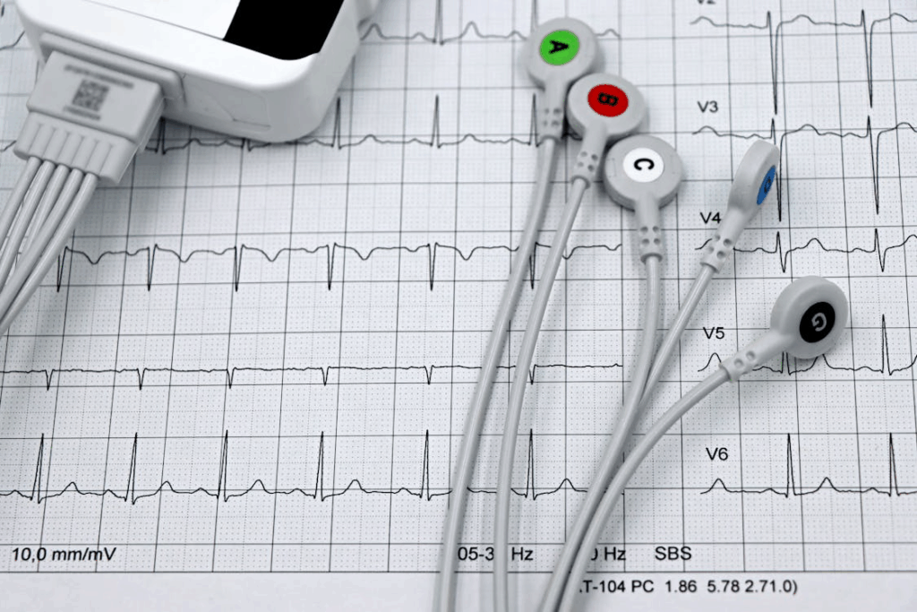 Detailed ECG Leads on Heart Monitor Printou