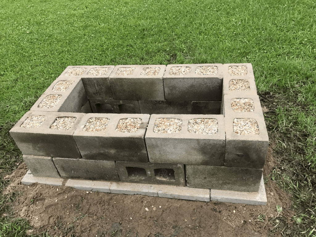 cinder block fire pit