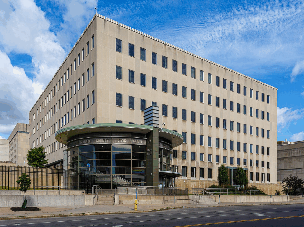 massive courthouse in Rochester