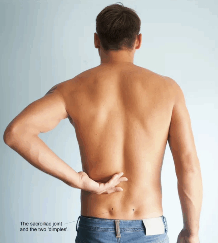man's back