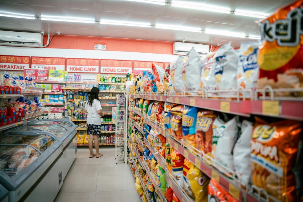 processed food aisle