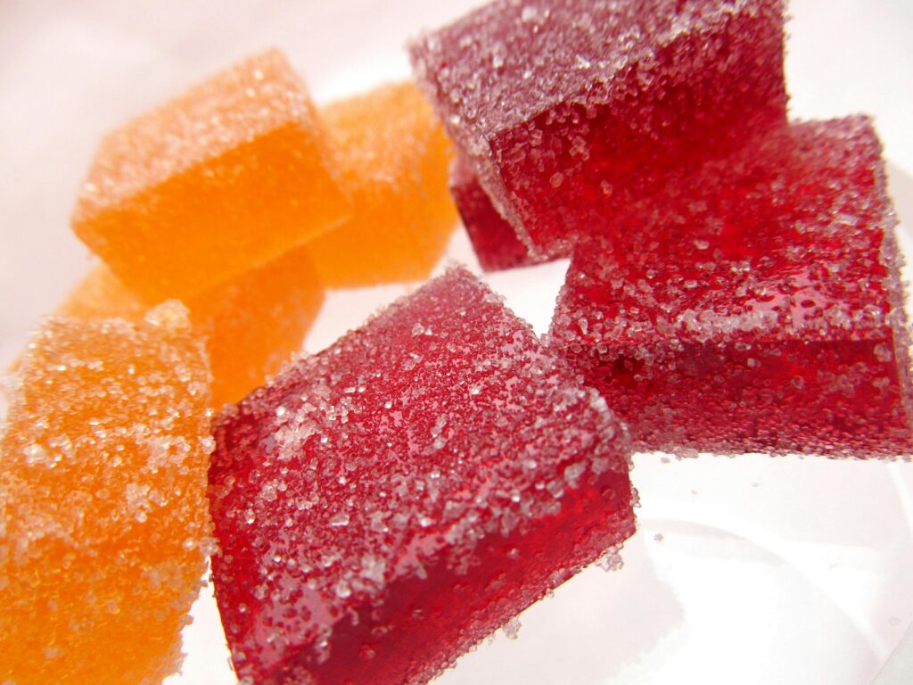 Red and Yellow Vitamin Candies
