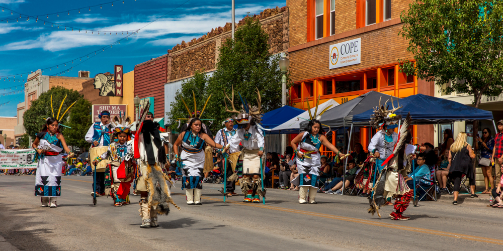 AUGUST 10, 2019 - GALLUP NEW MEXICO, USA - Portraits of Native Americans & Navajo at 98th Gallup Inter-tribal Indian Ceremonial, New Mexico