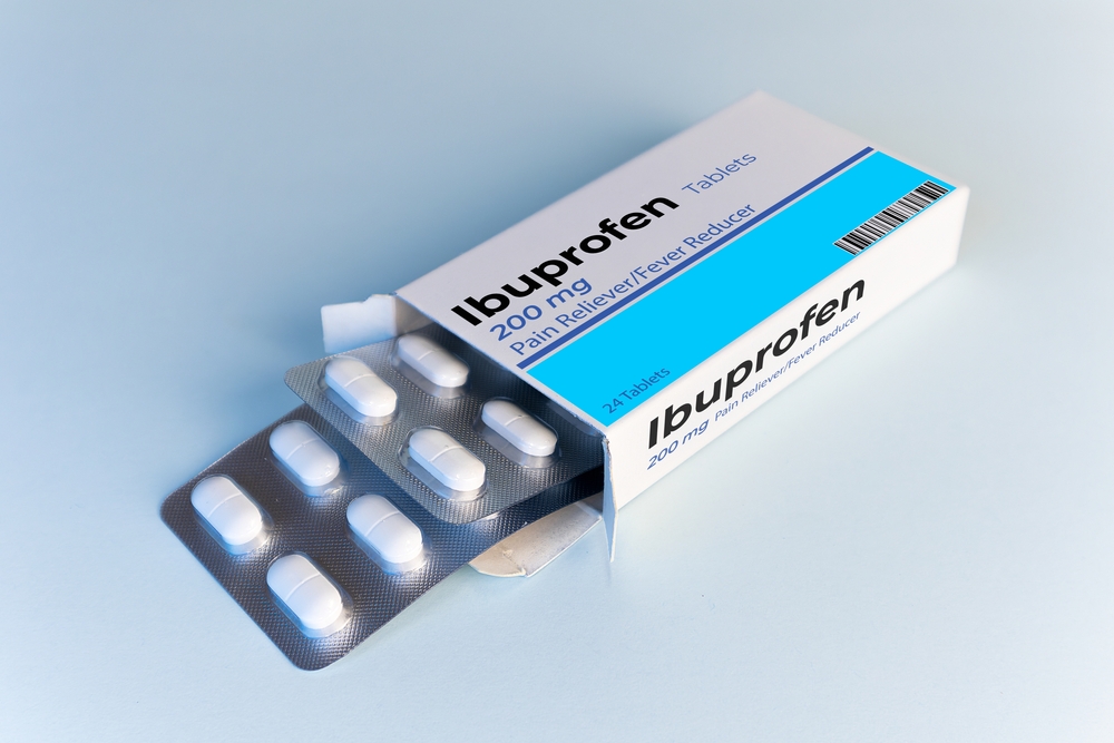 ibuprofen pill box, box
paper, blister tablets