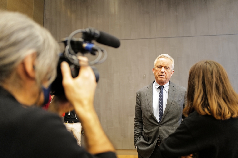 Robert F. Kennedy Jr - November 13, 2021 - Milan, Italy -  Kennedy holds a press conference against the vaccine passport introduced in Italy to fight the Covid 19 pandemic