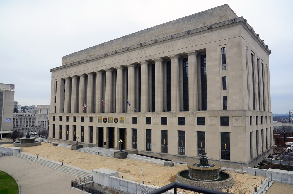 Nashville Metropolitan Courthouse in Nashville, TN, USA on December 31, 2015