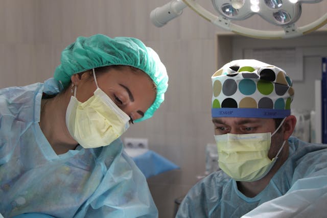 doctors working in a surgery