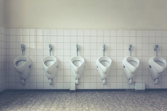 a row of urinals