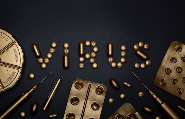 the word virus made from pills