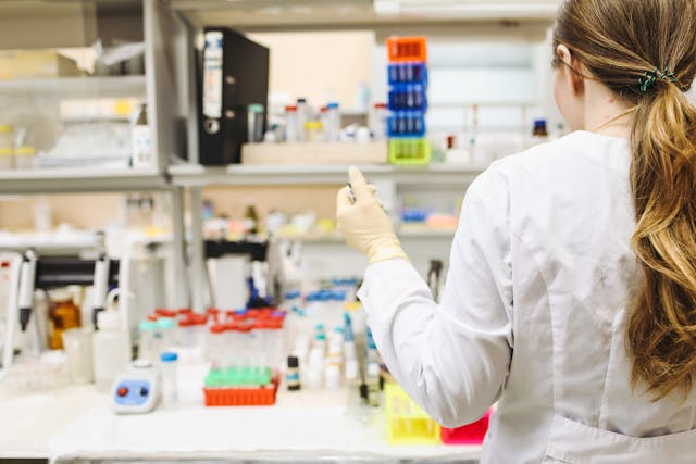 a researcher working in a lab
